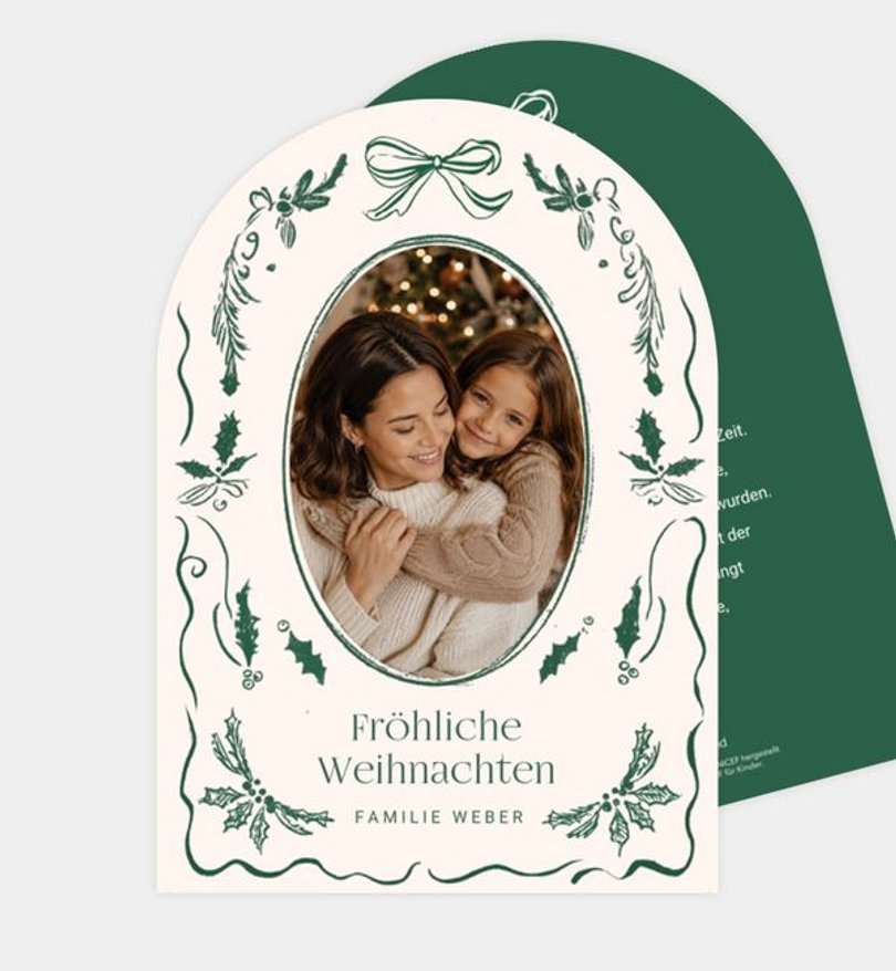 Weihnachtskarte Weihnachten/Privat Green Whisper · UNICEF
