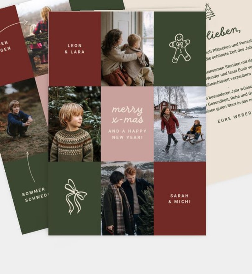 Weihnachtskarte Weihnachten/Privat Bunte Collage · UNICEF