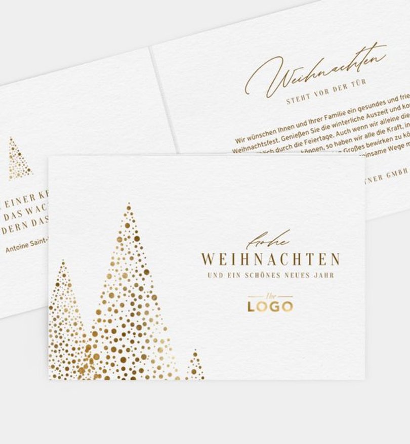 Weihnachtskarte Weihnachten geschäftlich Tannenzauber · UNICEF
