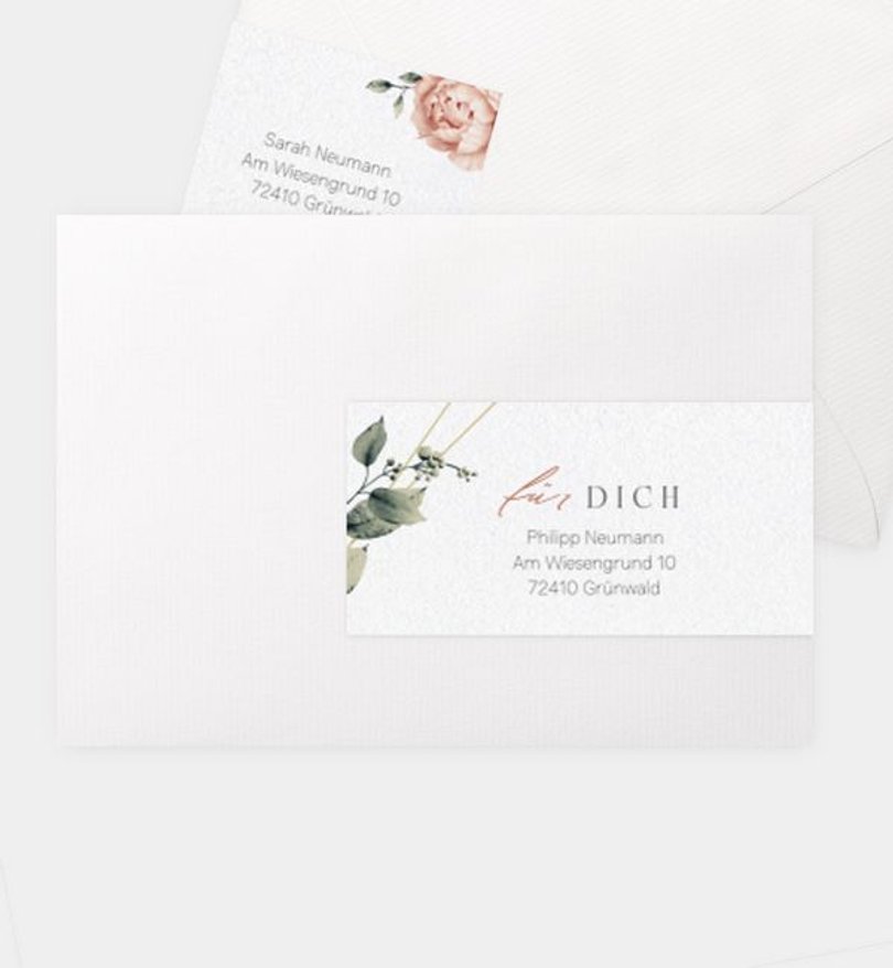 Adressaufkleber Geburtstag Blüte des Lebens