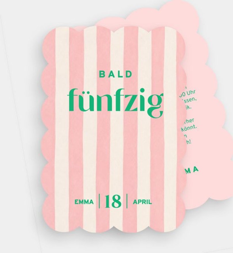 Einladungskarte Geburtstag Streifen Party
