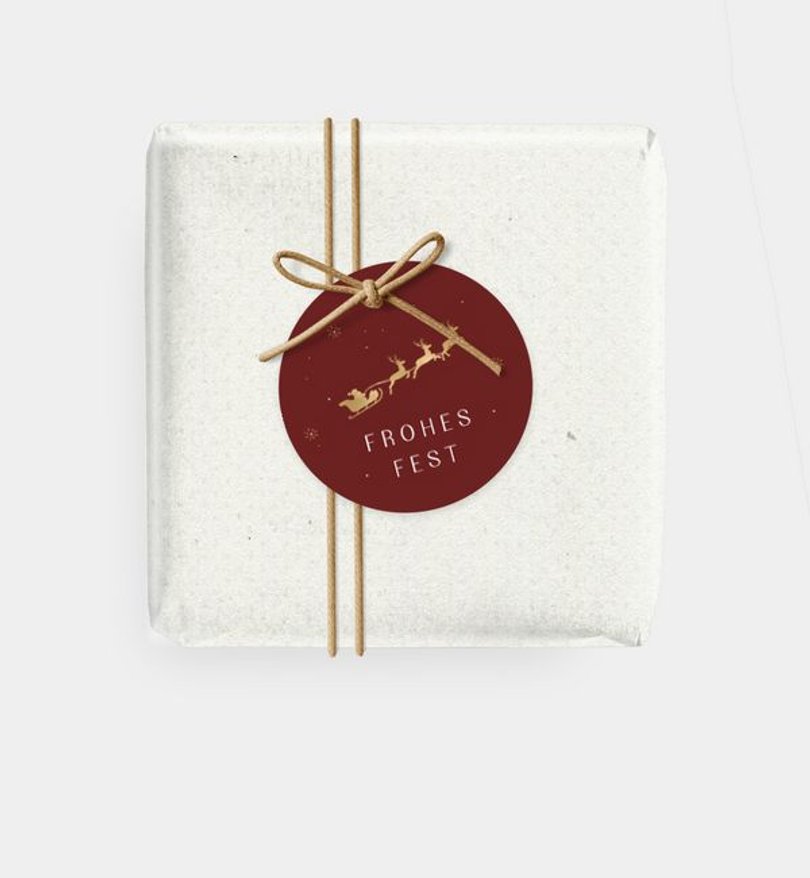 Geschenkanhänger Geschäftlich Weihnachtsschlitten