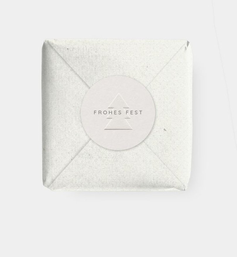 Geschenkaufkleber Geschäftlich Frosted Evergreen