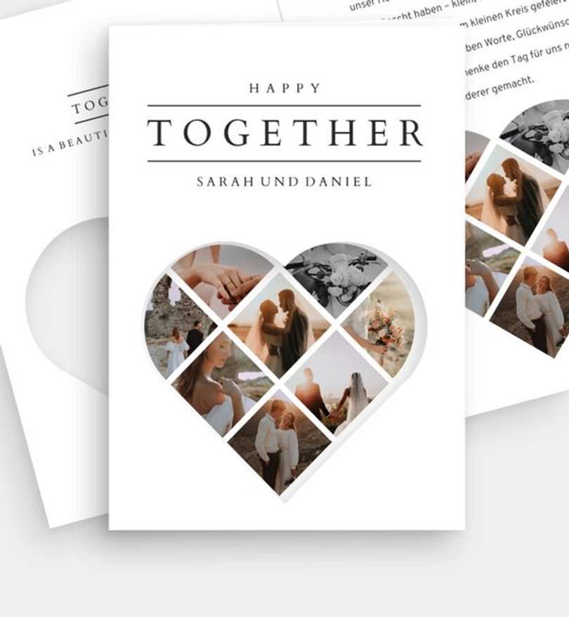 Dankeskarte Hochzeit Happy Together