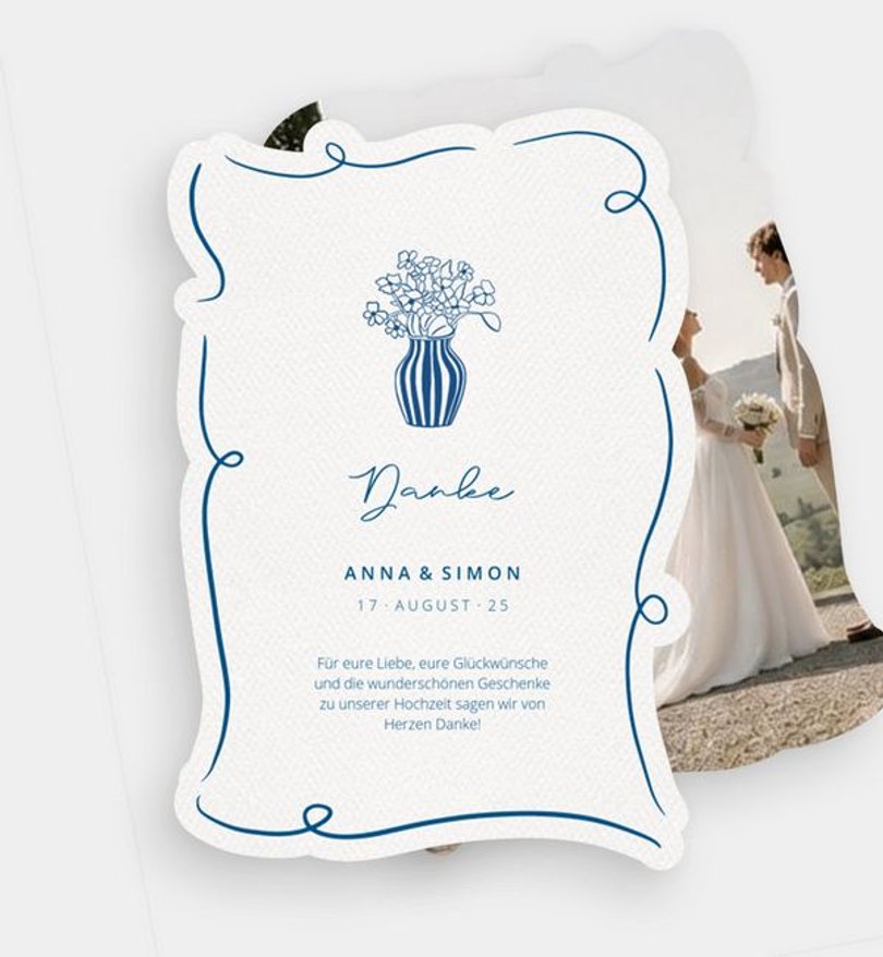 Dankeskarte Hochzeit Italian Summer