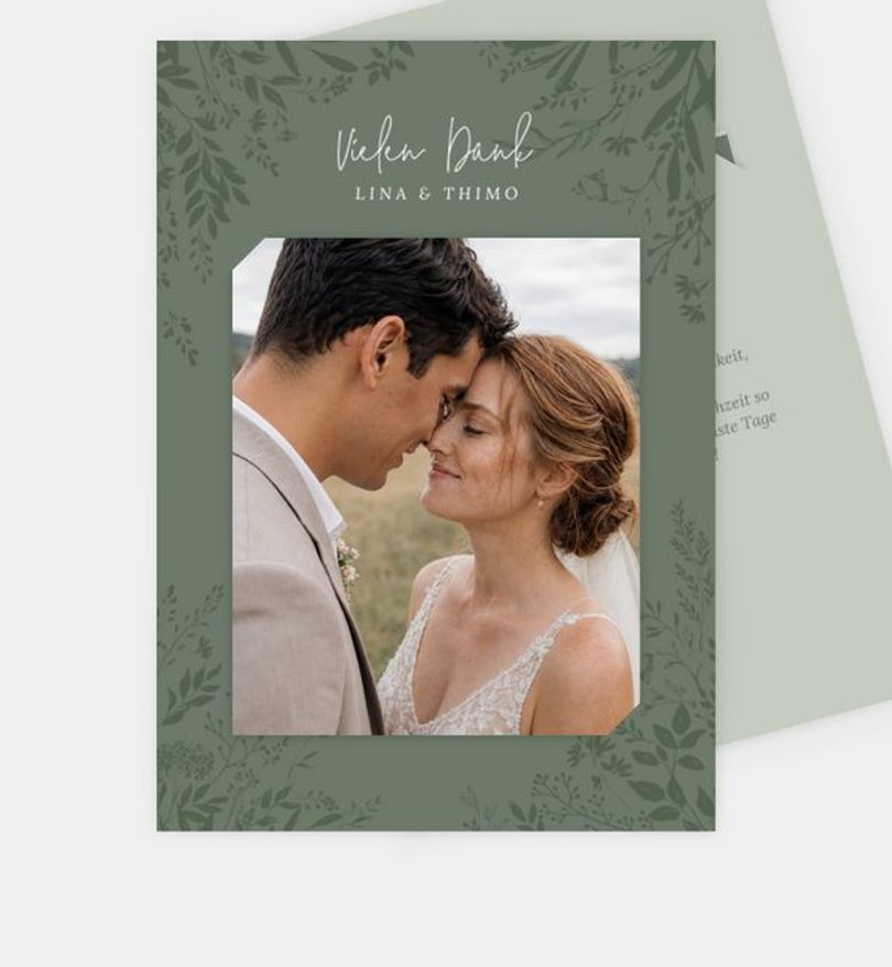 Dankeskarte Hochzeit Blooming Love