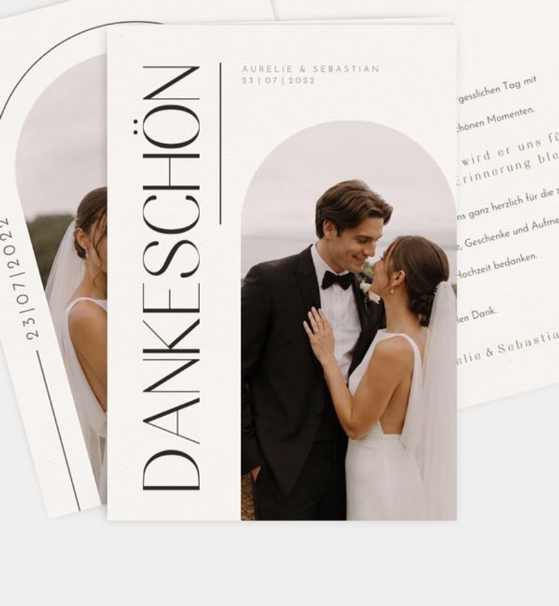 Dankeskarte Hochzeit Province Love