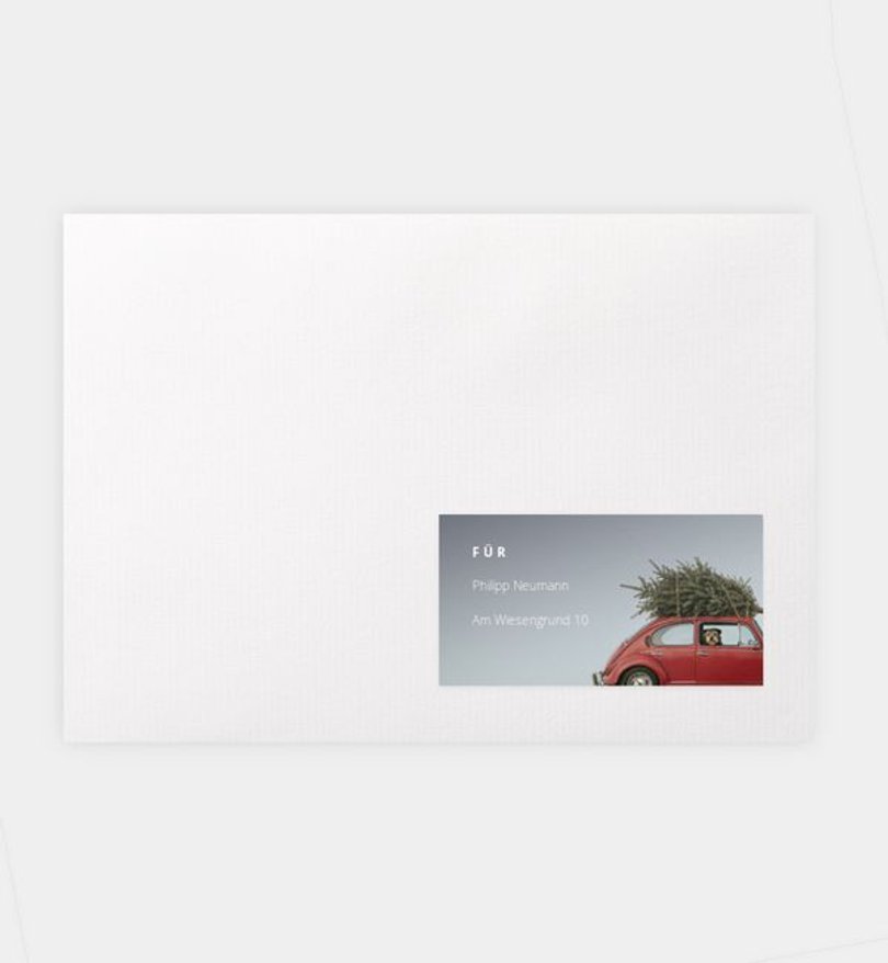Empfängeraufkleber Weihnachten Minimal Christmas