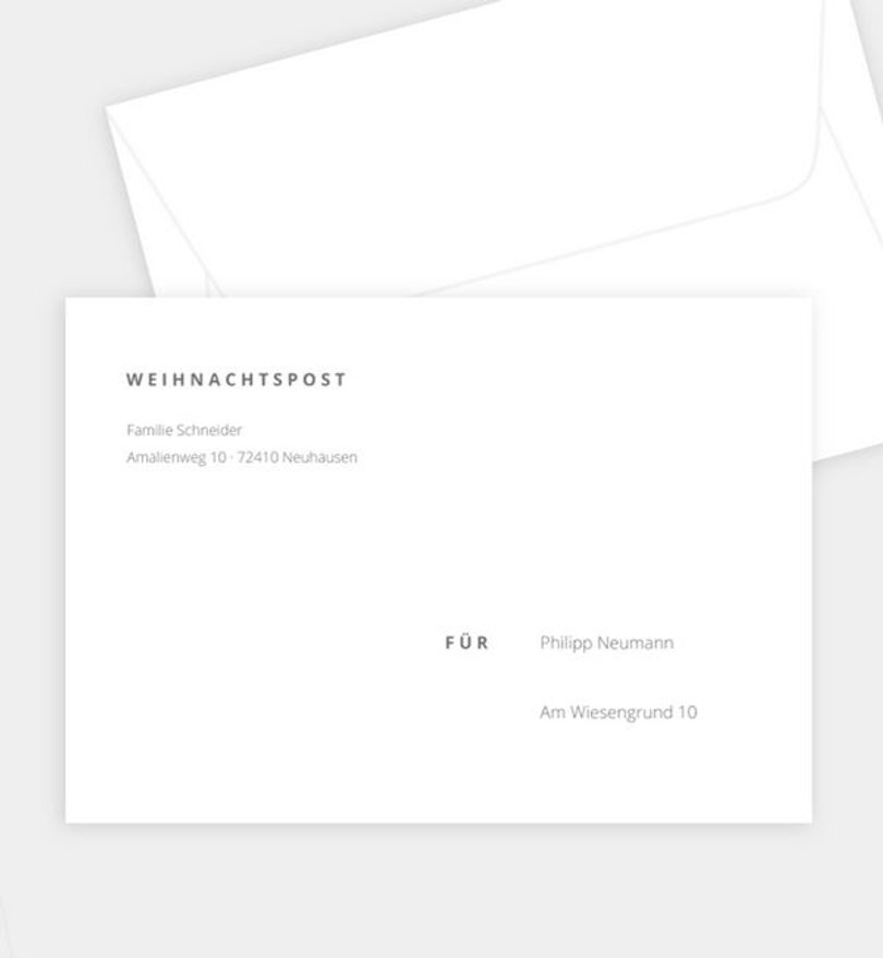 Briefumschlag Weihnachten Minimal Christmas