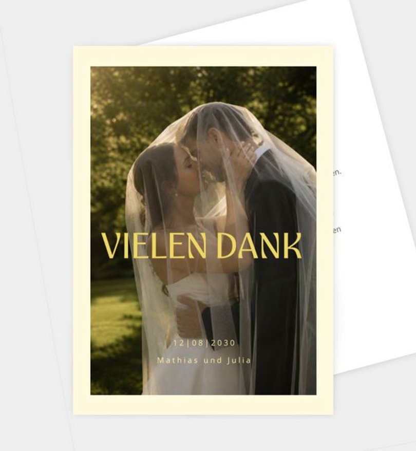 Dankeskarte Hochzeit Colorful Thanks