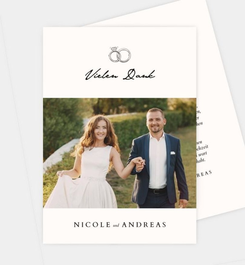 Dankeskarte Hochzeit Pure Liebe