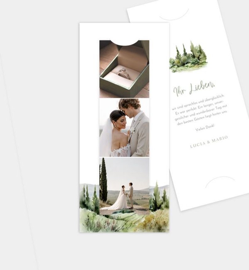 Dankeskarte Hochzeit Toskana
