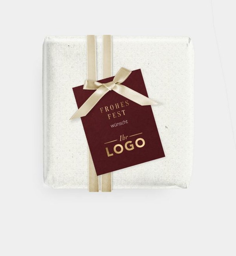 Geschenkanhänger Geschäftlich Logo Glanz