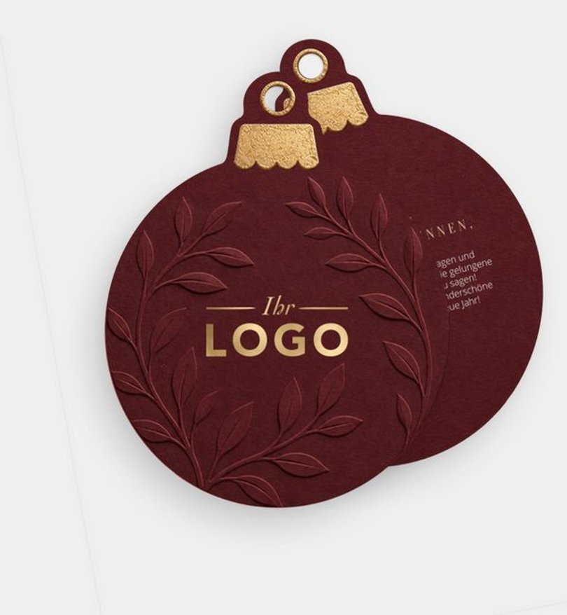 Weihnachtskarte Weihnachten geschäftlich Logo Glanz
