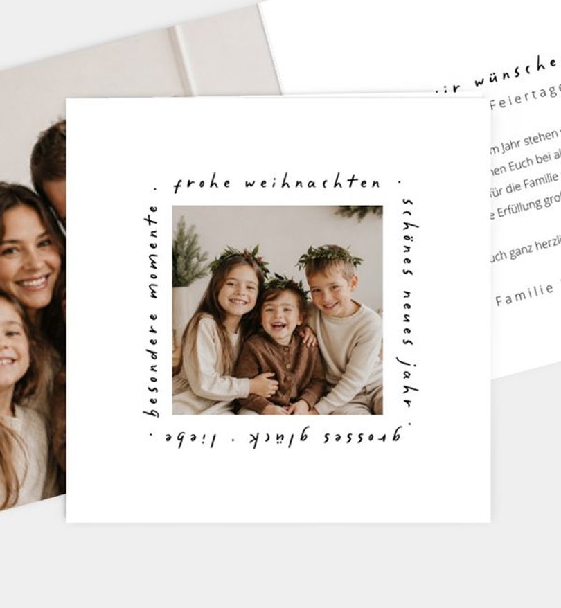 Weihnachtskarte Weihnachten/Privat Font Frame