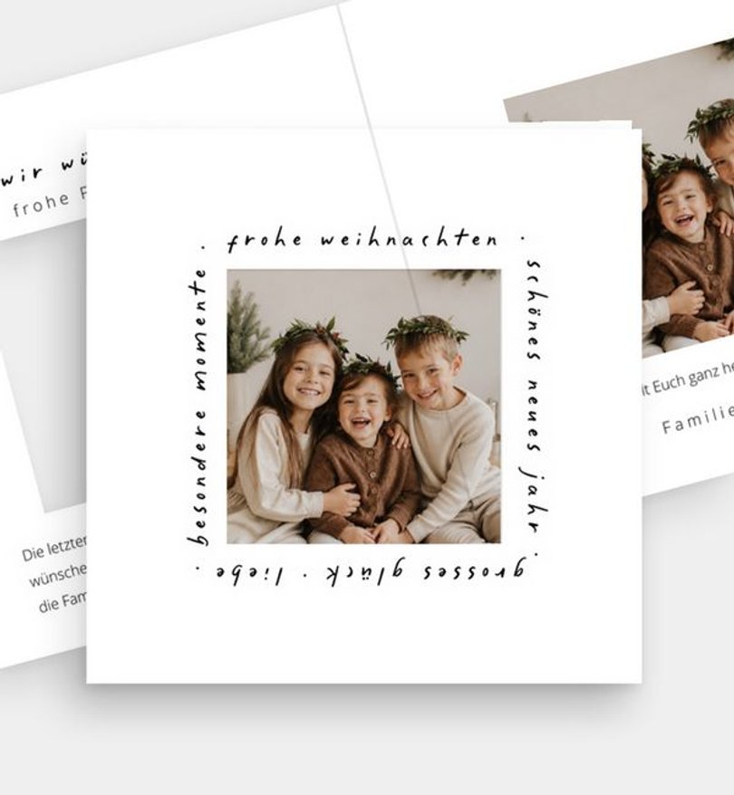 Weihnachtskarte Weihnachten/Privat Font Frame