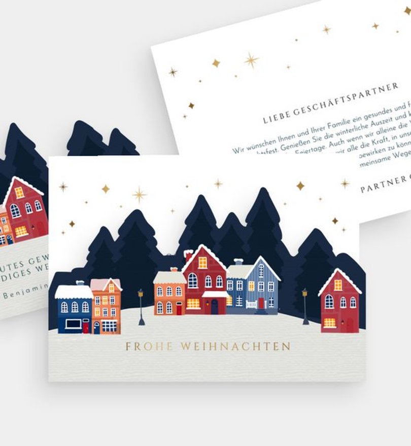 Weihnachtskarte Weihnachten geschäftlich Winternacht
