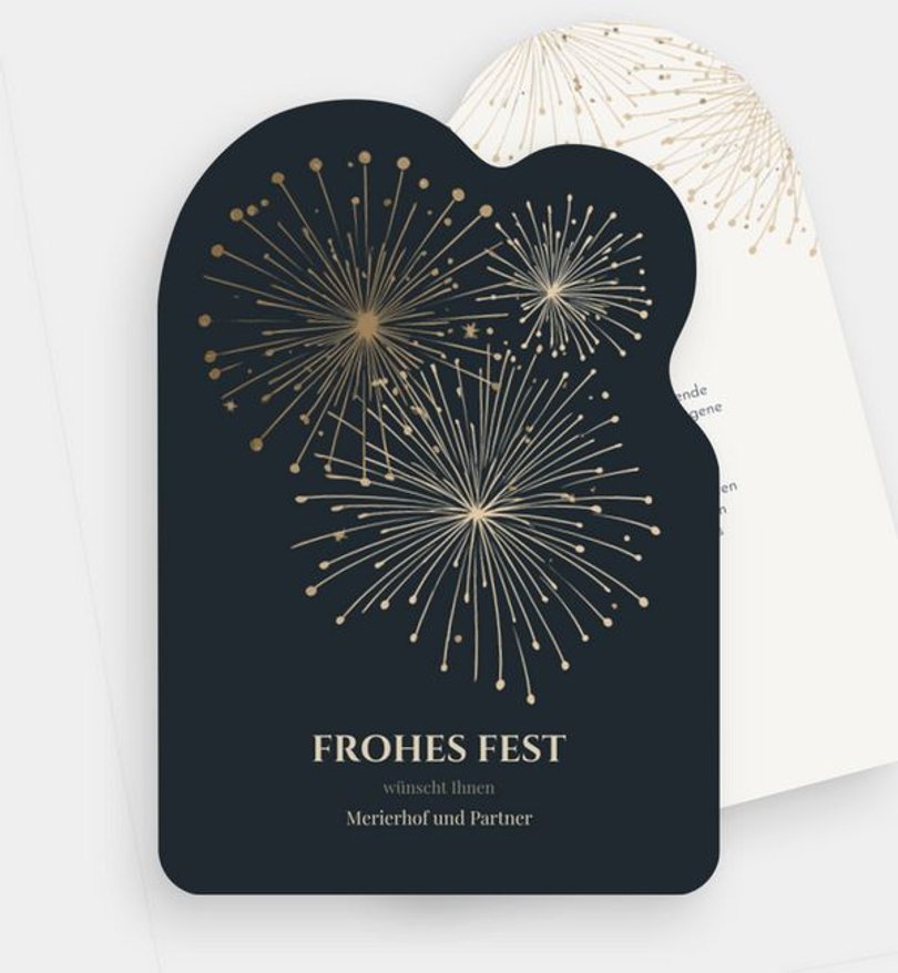 Weihnachtskarte Weihnachten geschäftlich Firework