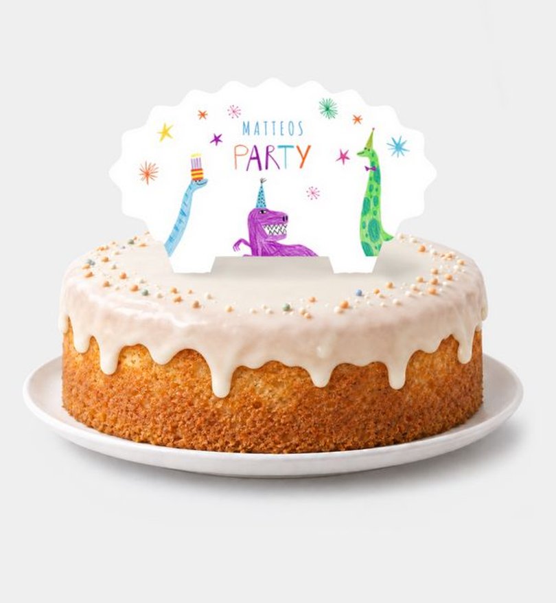 Caketopper Kindergeburtstag Dino Party