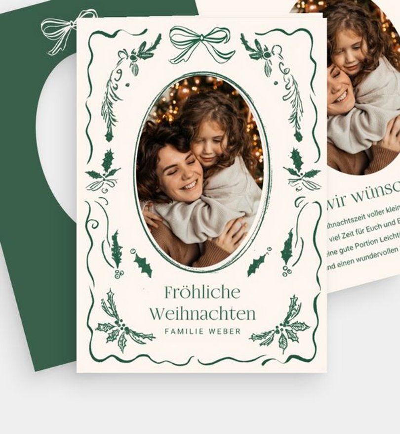 Weihnachtskarte Weihnachten/Privat Green Whisper