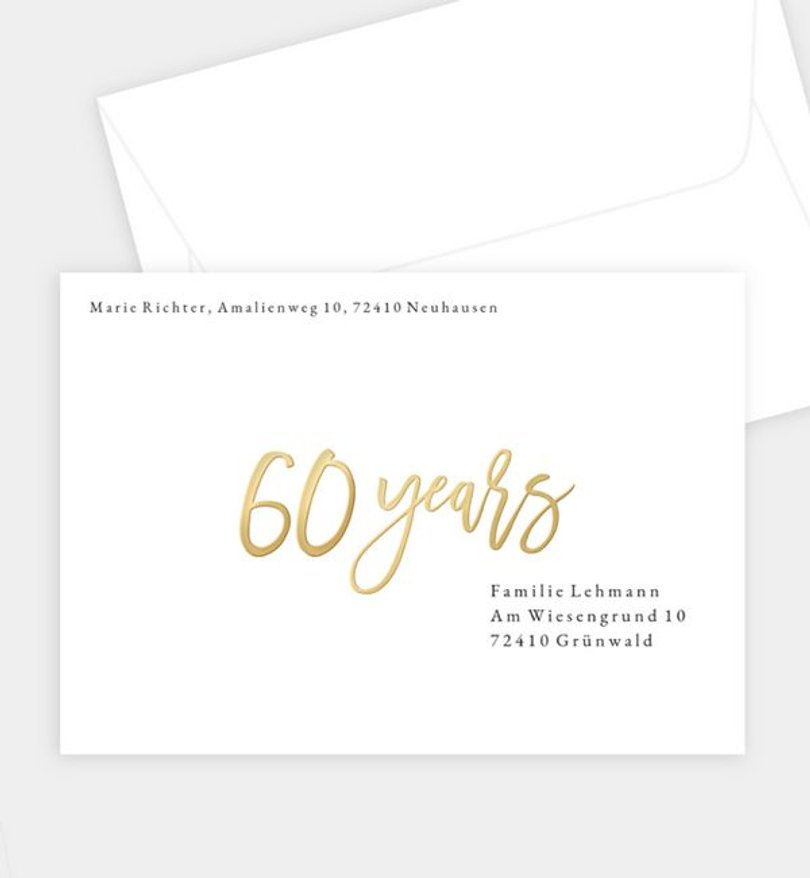 Briefumschlag Geburtstag Gold-Crafty
