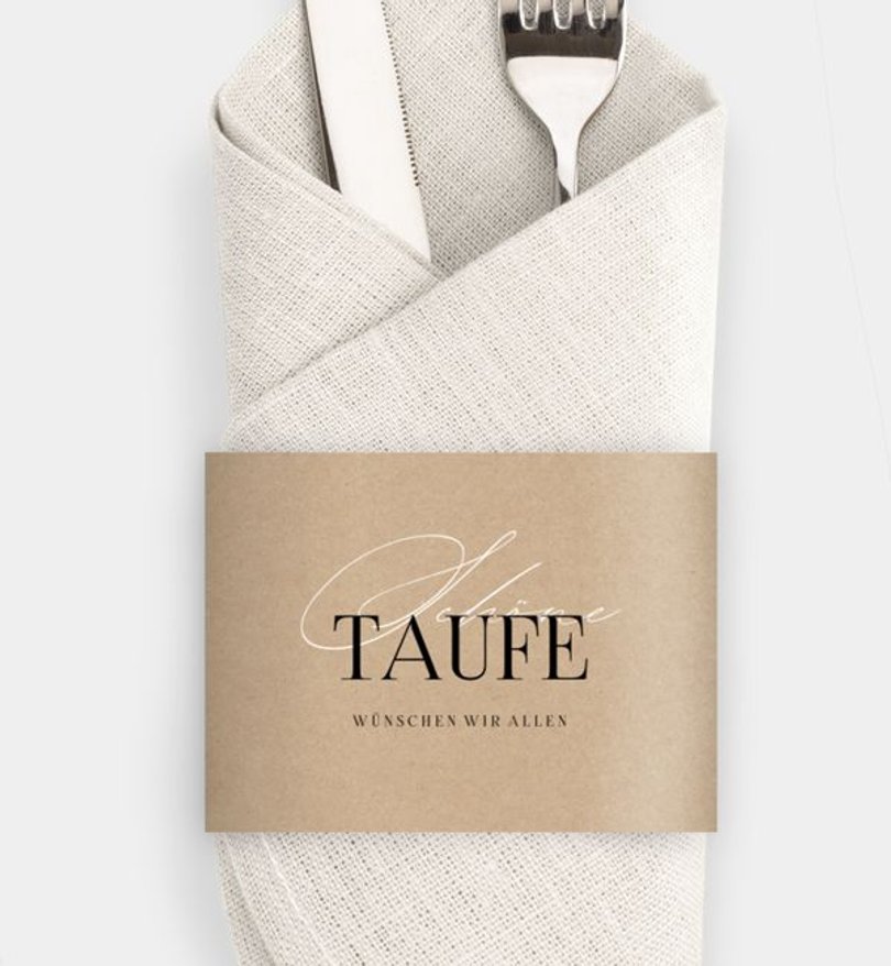 Besteck Servietten-Zubehör Taufe Dynamic elegance