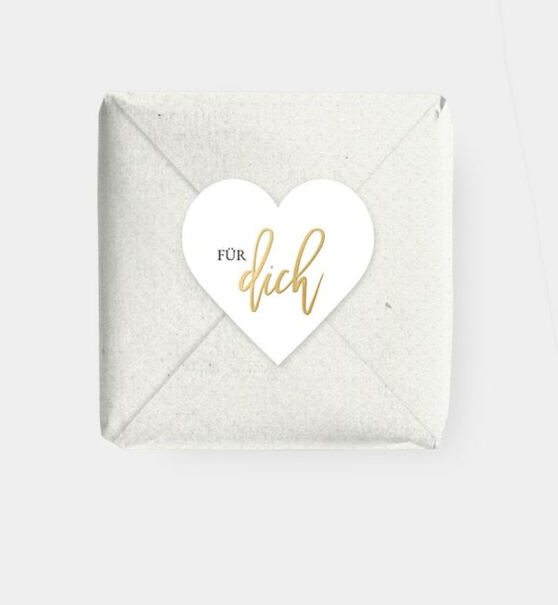 Geschenkaufkleber Hochzeit Golden Dreams