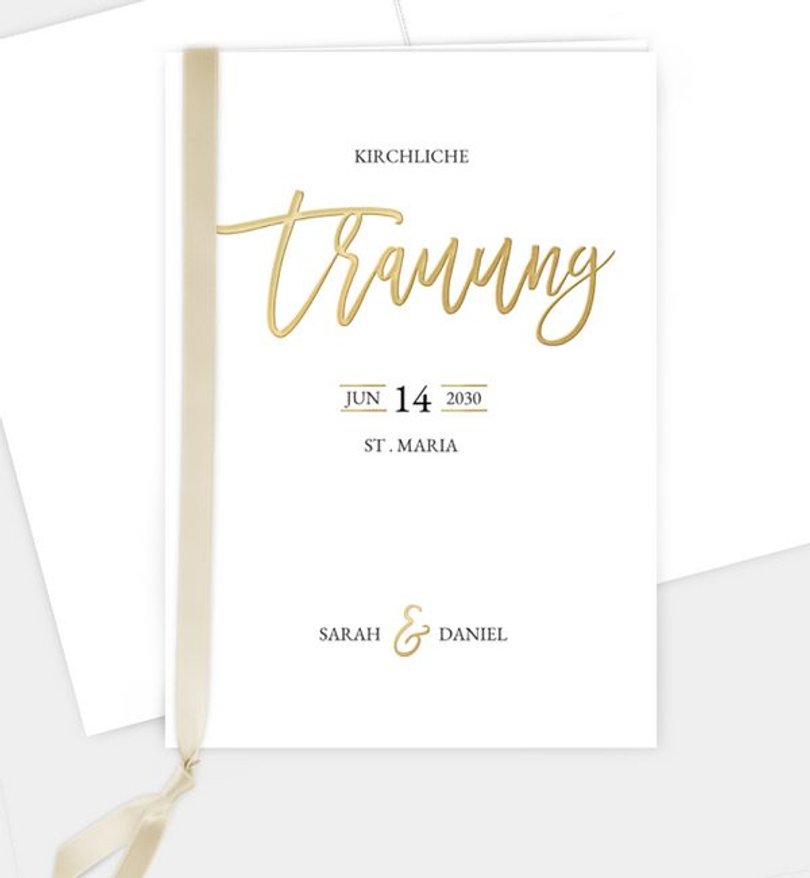 Kirchenheft Hochzeit Golden Dreams