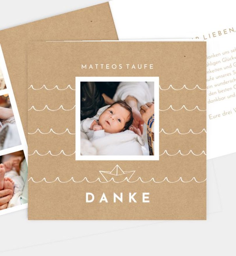 Dankeskarte Taufe Lustige Seefahrt