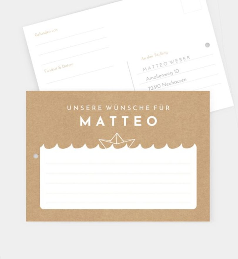 Ballonkarte Taufe Lustige Seefahrt