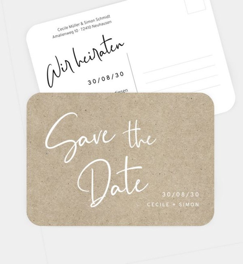 Save-The-Date Karte Hochzeit Only Us
