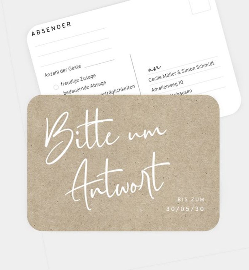 Antwortkarte Hochzeit Only Us