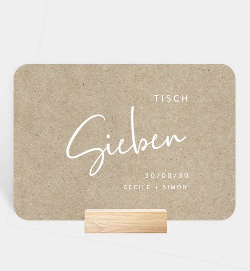 Tischnummer Hochzeit Only Us
