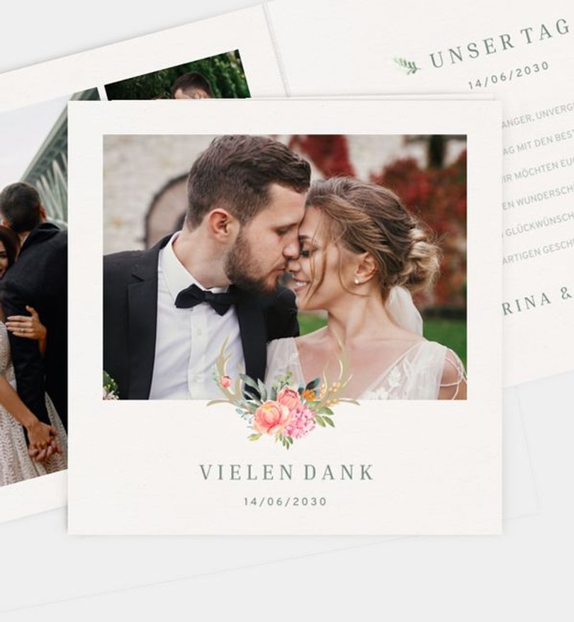 Dankeskarte Hochzeit Oh Deer
