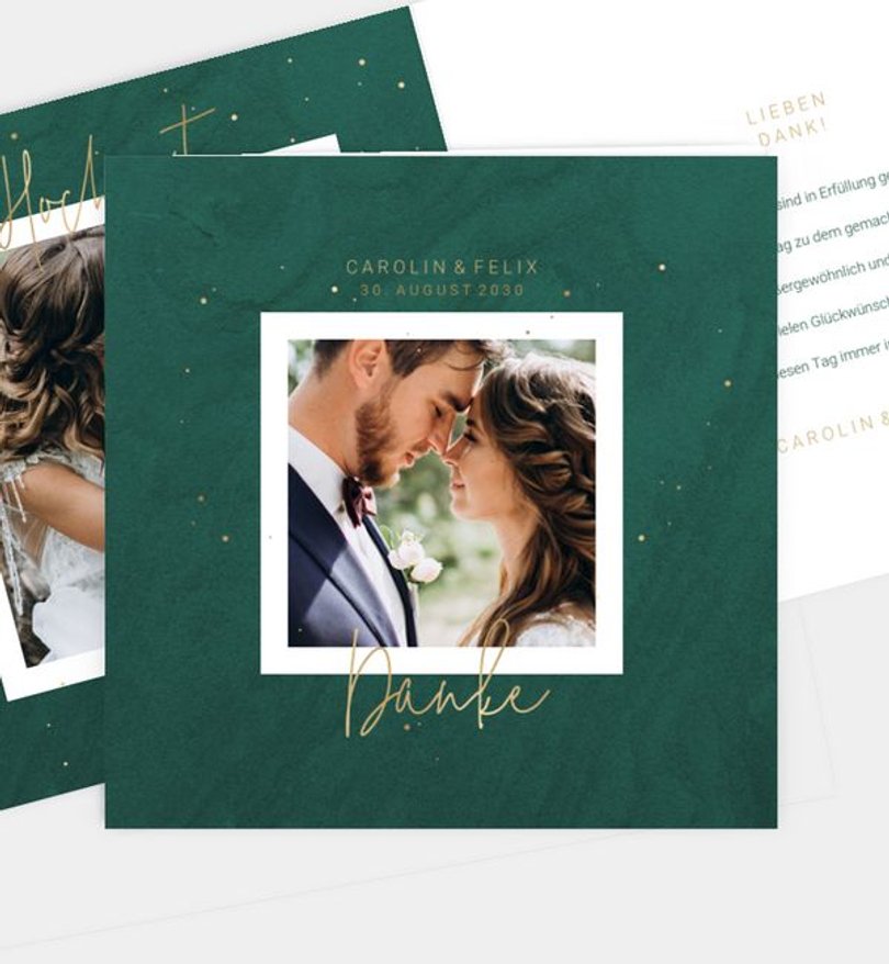 Dankeskarte Hochzeit Sparkling night