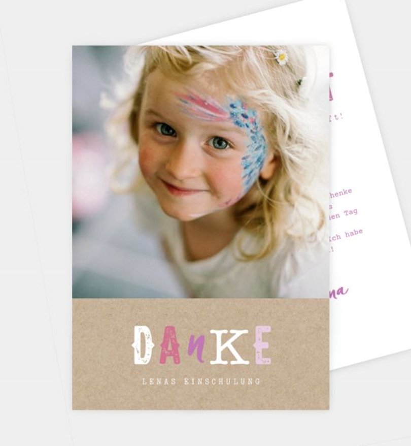 Dankeskarte Einschulung Cool Kids · Vintage