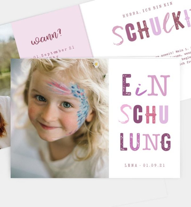 Einladungskarte Einschulung Cool Kids