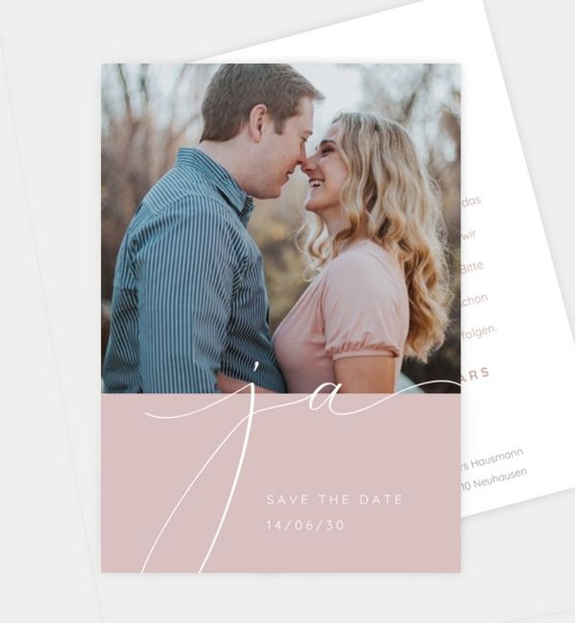 Save-The-Date Karte Hochzeit Yes, love