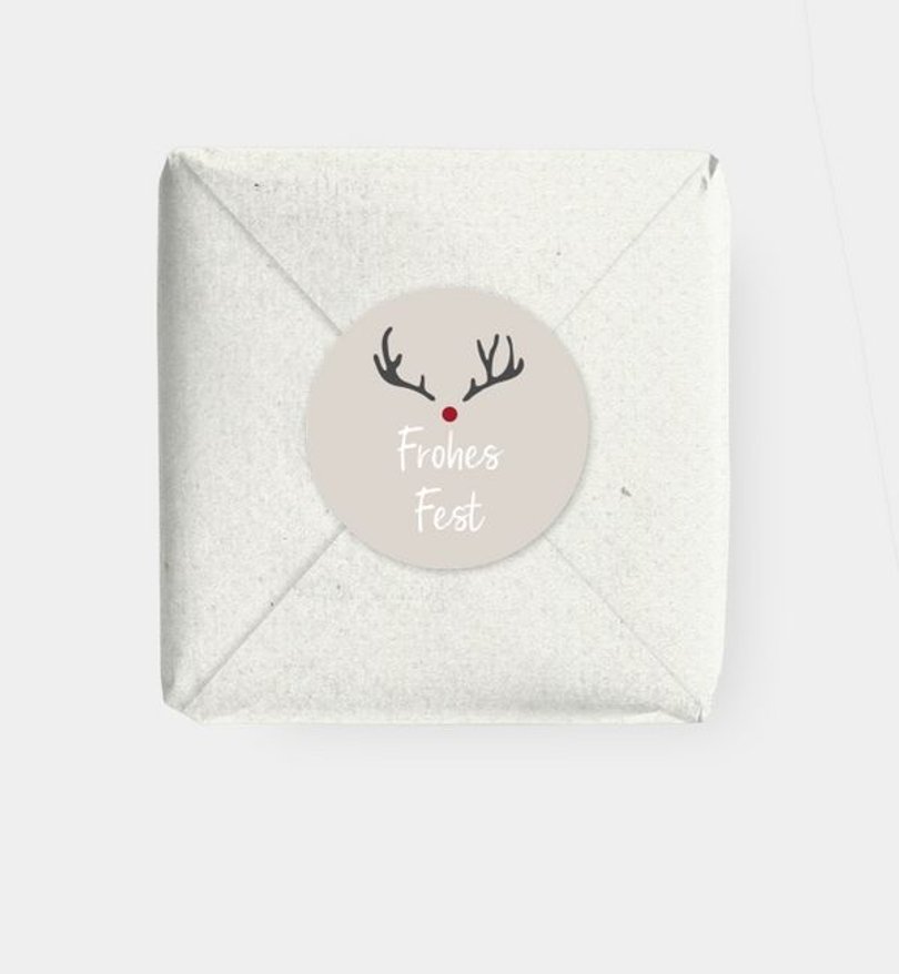 Geschenkaufkleber Geschäftlich Rudolf