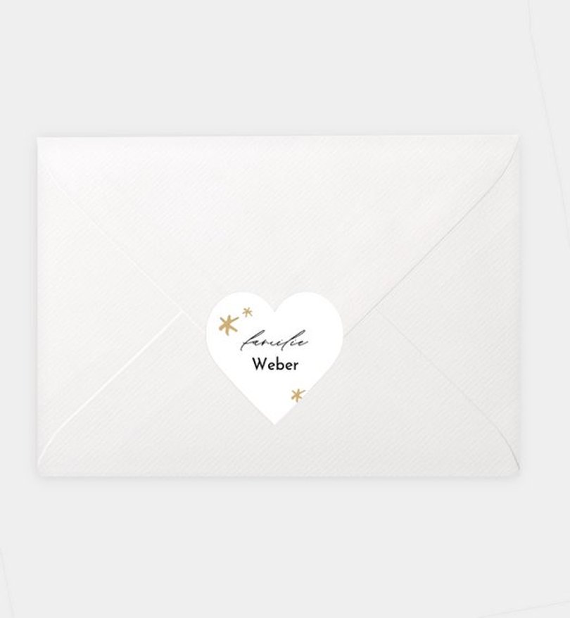 Siegelsticker Weihnachten Golden Tree · Classic