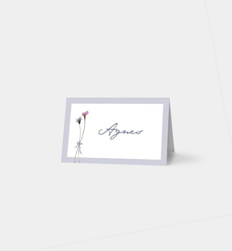 Tischkarte Geburtstag Zahl Floral