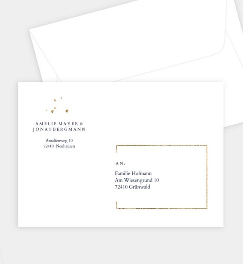 Briefumschlag Hochzeit Pieces of Gold