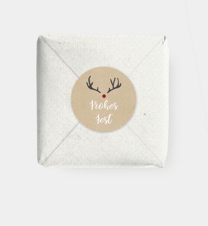 Geschenkaufkleber Geschäftlich Rudolf