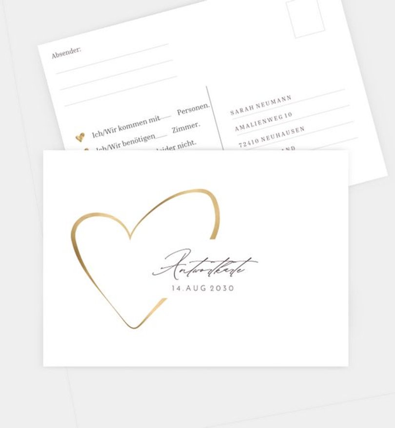 Antwortkarte Hochzeit Big Love