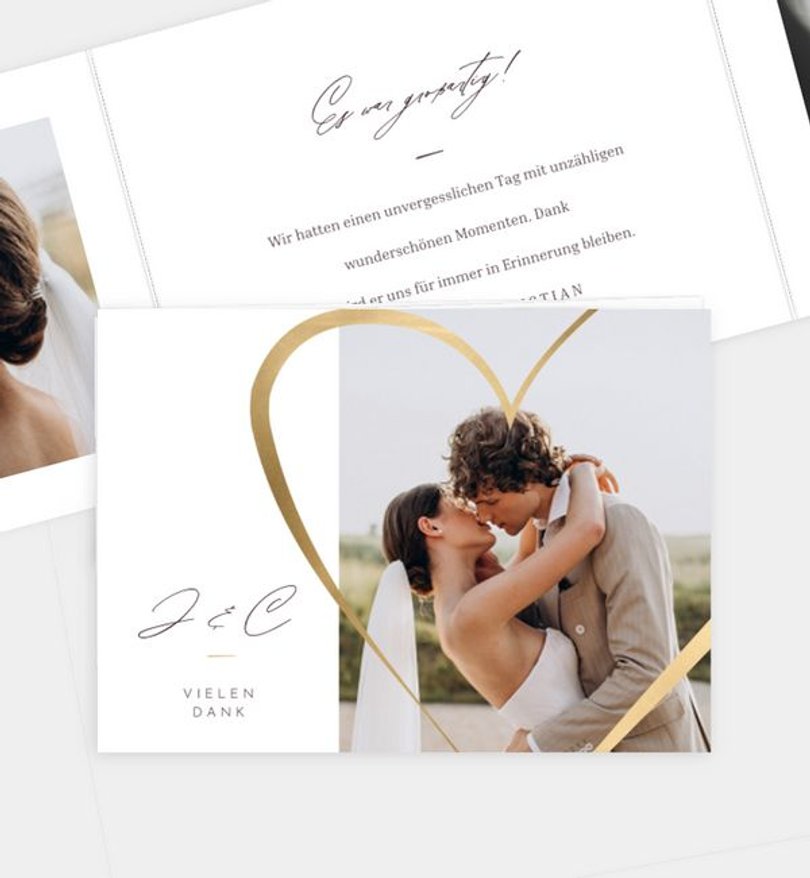 Dankeskarte Hochzeit Big Love