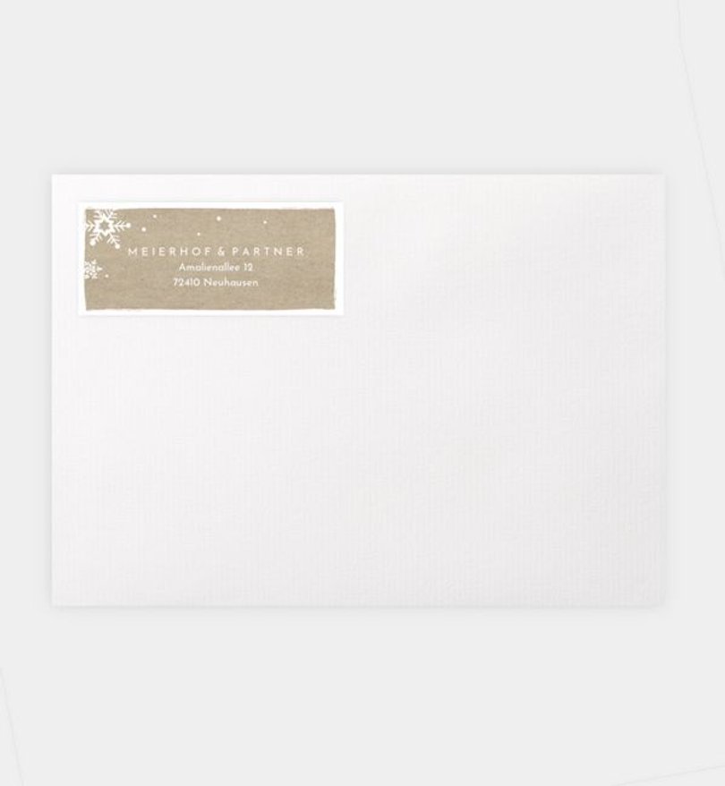 Absenderaufkleber Geschäftlich Winterly Frame · Crafty