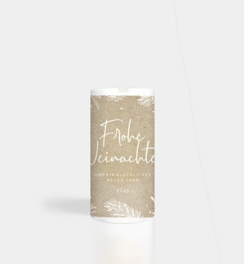 Windlichtkarte Geschäftlich Winterly Frame · Crafty