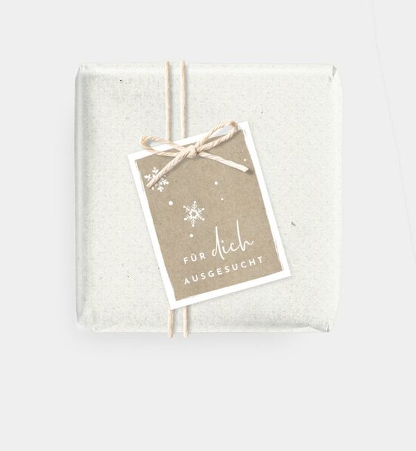 Geschenkanhänger Geschäftlich Winterly Frame · Crafty