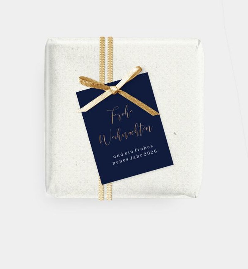Geschenkanhänger Geschäftlich Feine Worte
