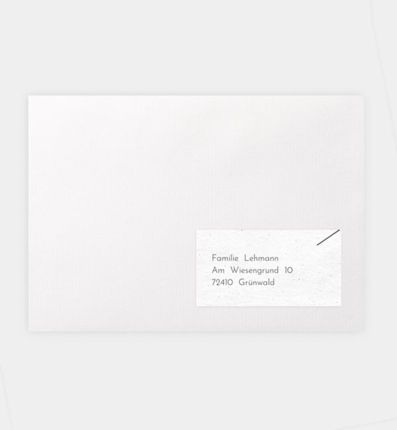 Empfängeraufkleber Hochzeit Modern Typo